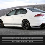 Car Sticker Vehicle Wraps Graphics Vinly Car Styling Decals Side Stripes Skirt Stickers and Decal for Ford Mustang Bullittr Side Skirt Strip Reflective